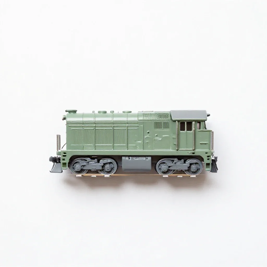 Model train locomotive isolated on a white background