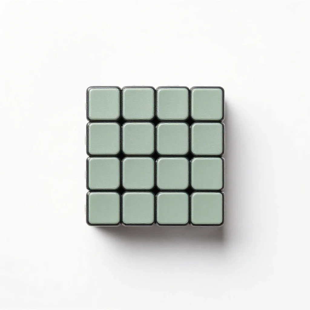 Rubik style twisty puzzle isolated on a white background