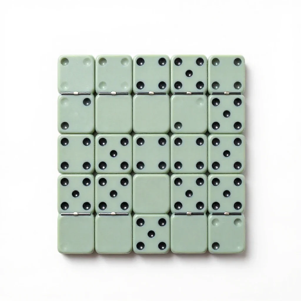 Set of dominoes isolated on a white background