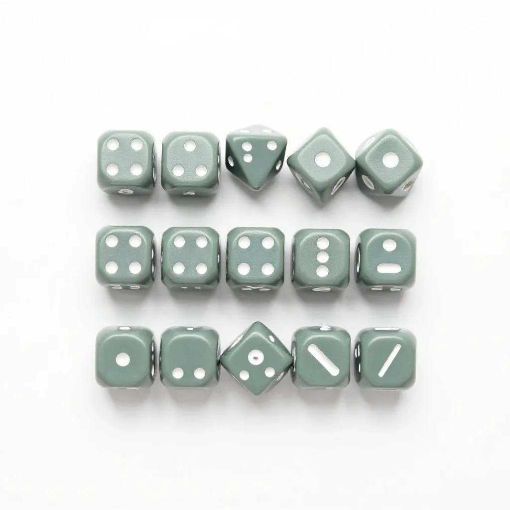 Set of polyhedral dice isolated on a white background
