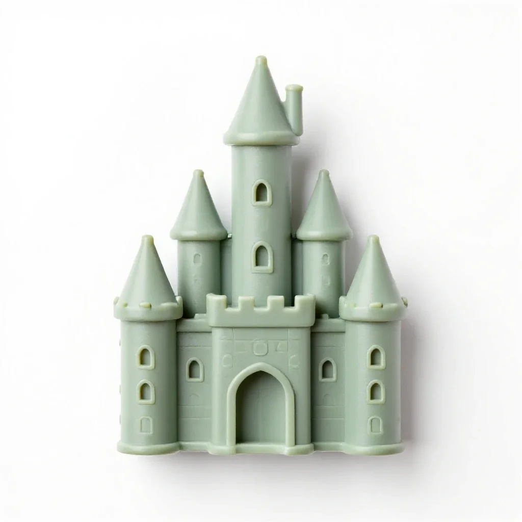 Toy castle isolated on a white background