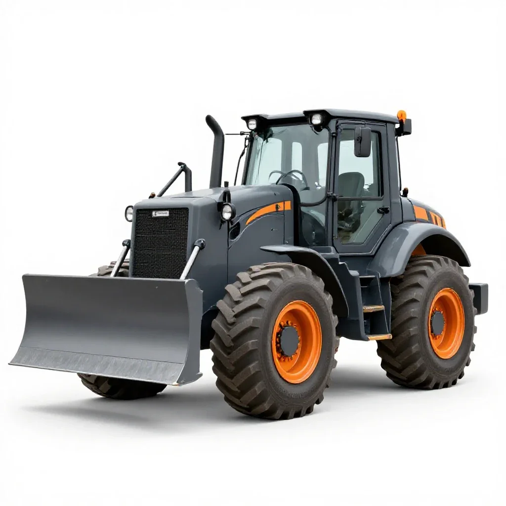 Bulldozer isolated on a white background