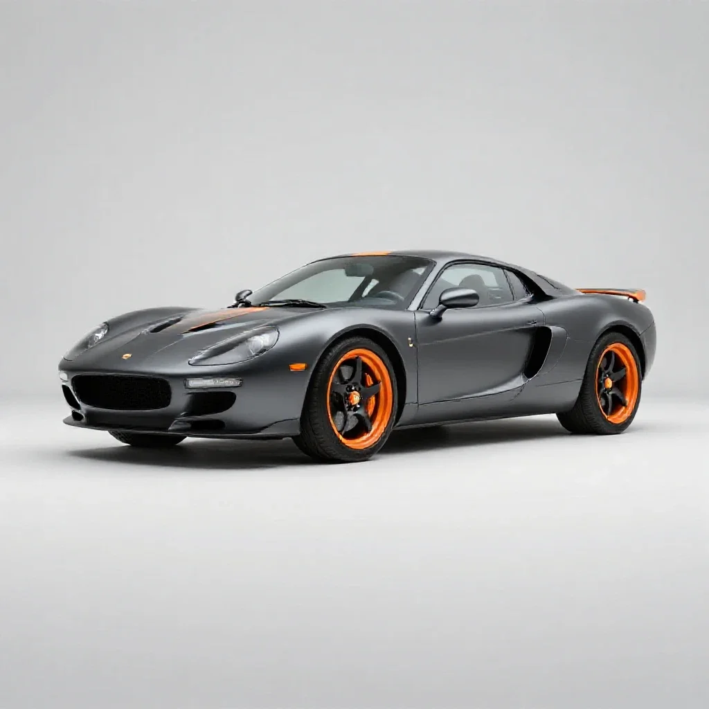 Classic sports coupe isolated on a white background