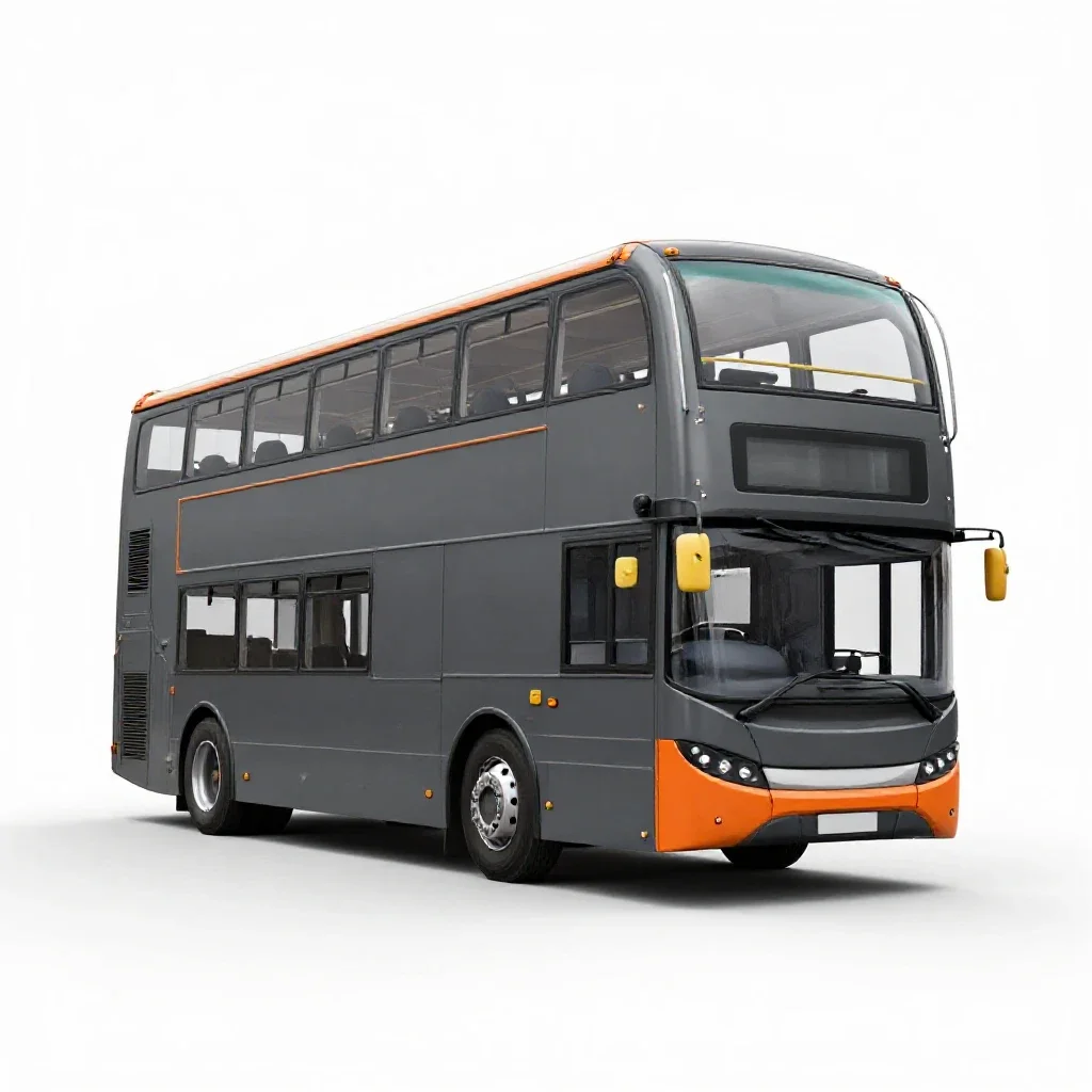 Double decker bus isolated on a white background