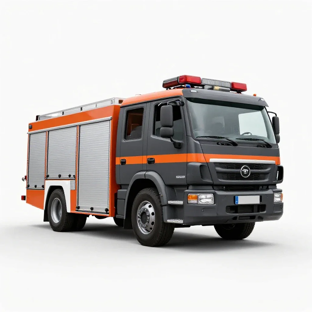 Fire engine isolated on a white background