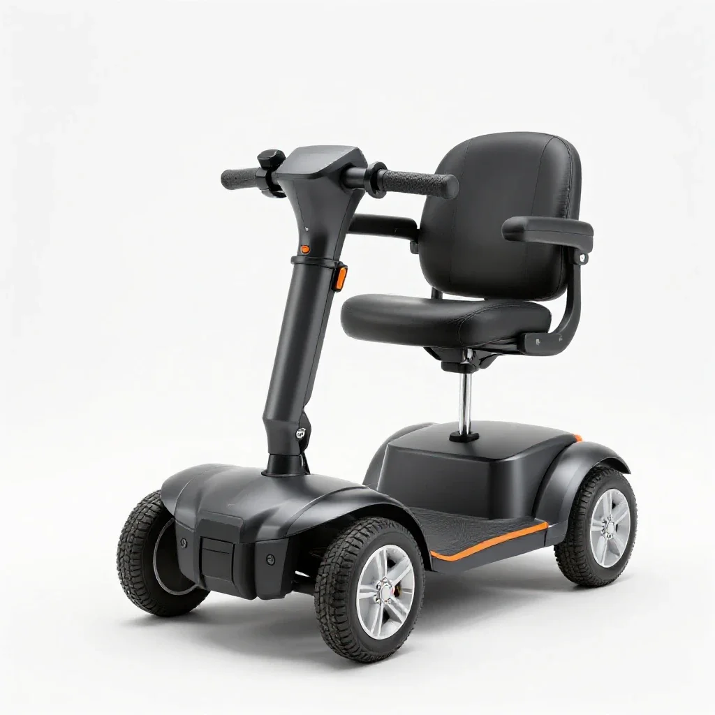Mobility scooter isolated on a white background