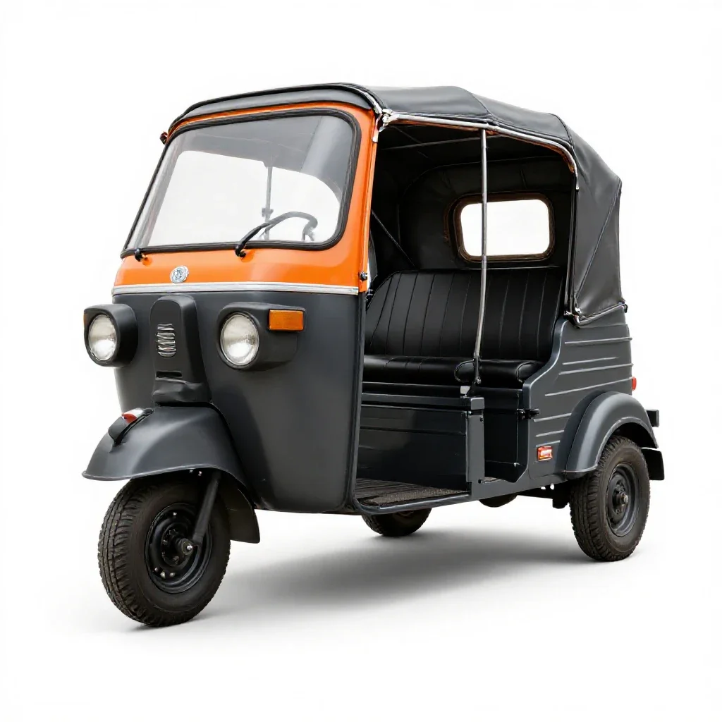 Rickshaw isolated on a white background
