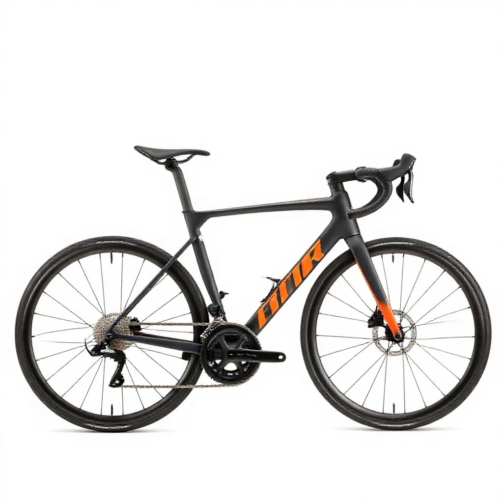 Road bicycle isolated on a white background