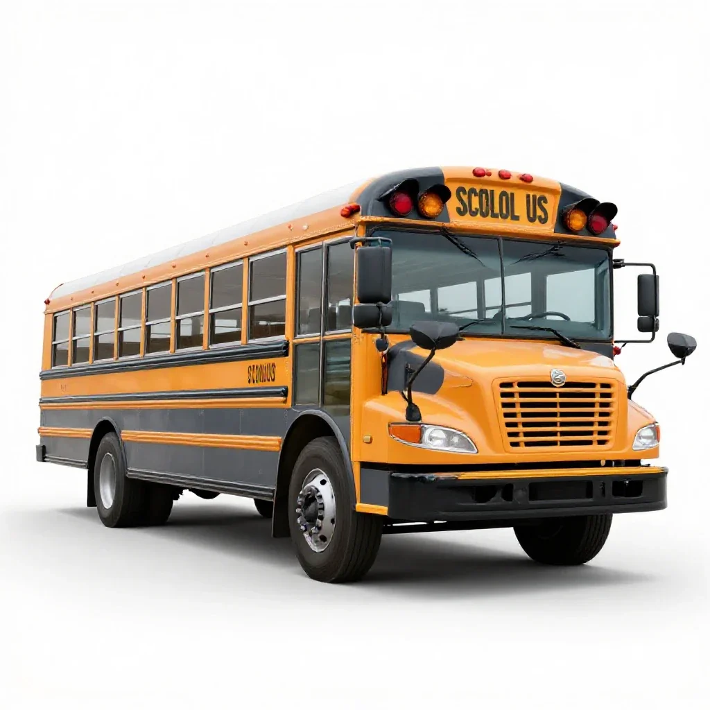 School bus isolated on a white background