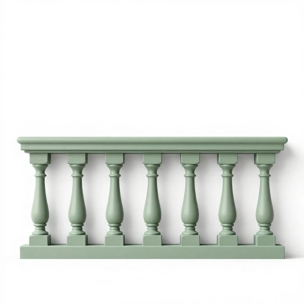 Balcony balustrade isolated on a white background