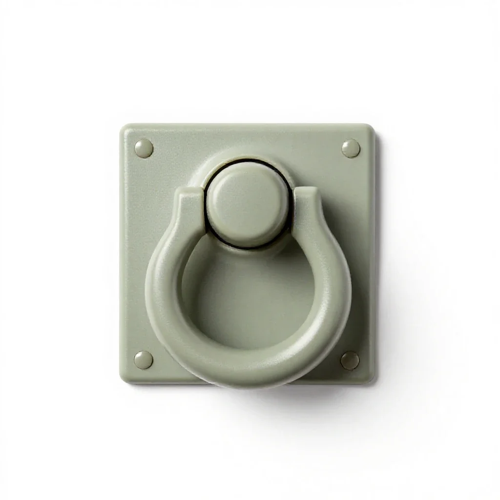Brass door knocker isolated on a white background