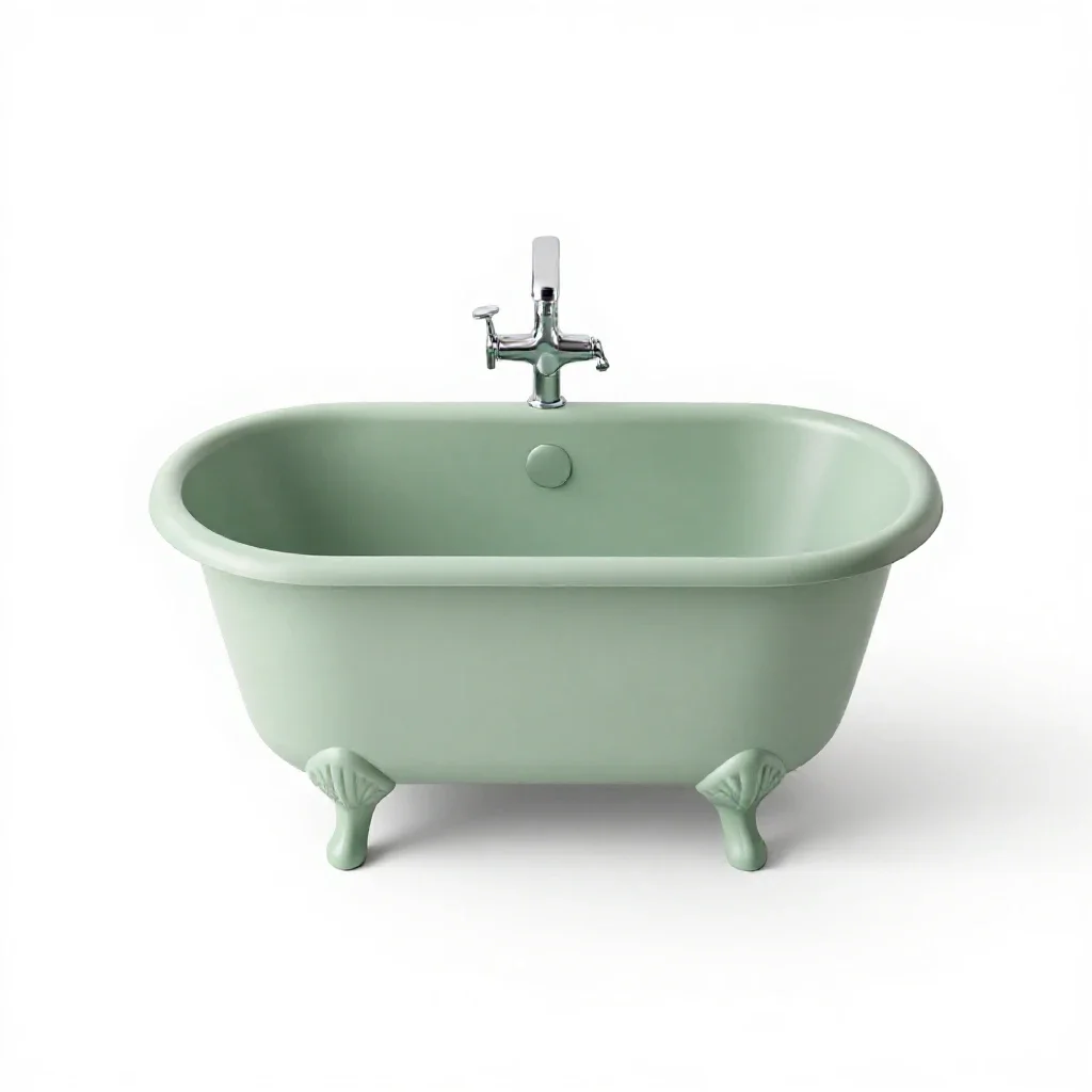 Claw-foot bathtub isolated on a white background