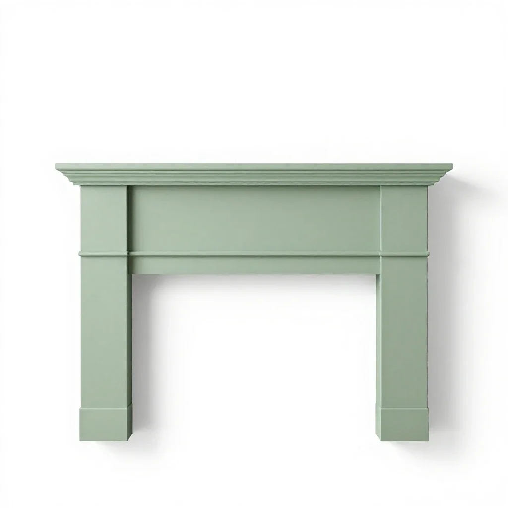 Fireplace mantel isolated on a white background