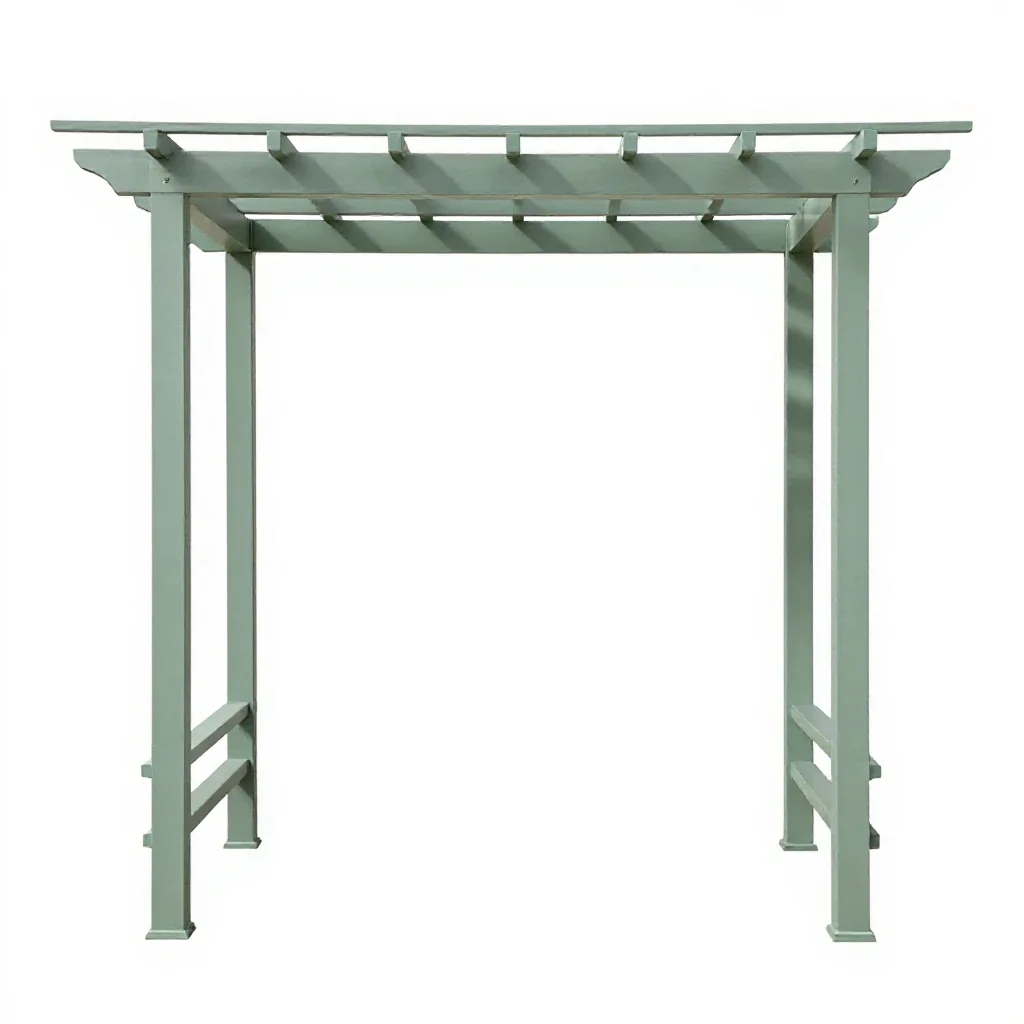 Garden pergola frame isolated on a white background