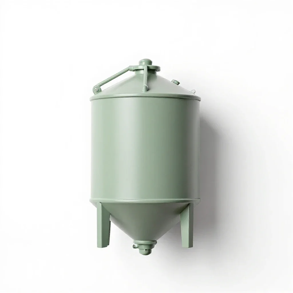 Grain silo model isolated on a white background
