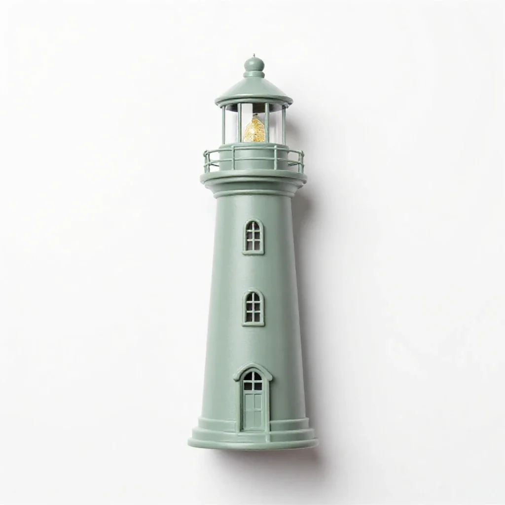 Lighthouse model isolated on a white background