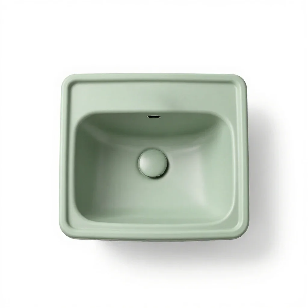 Pedestal sink isolated on a white background