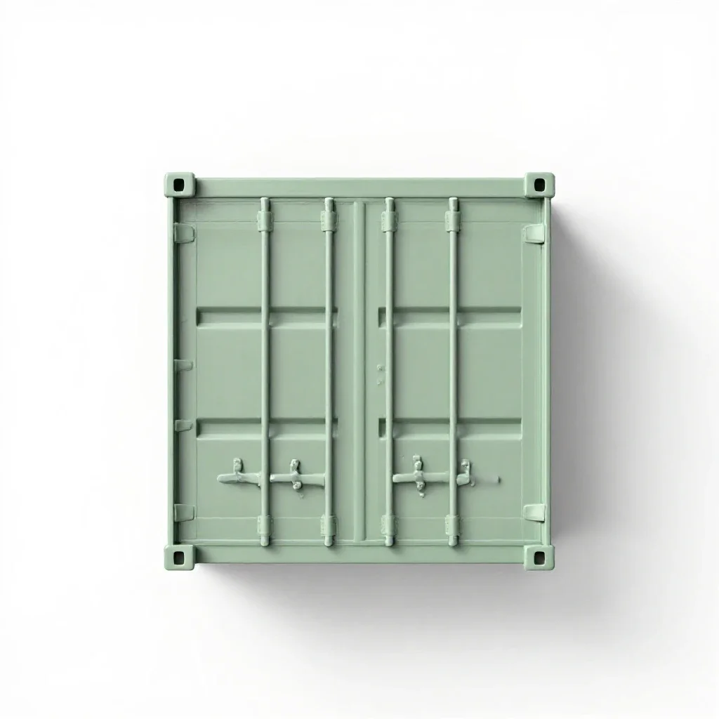 Shipping container home module isolated on a white background