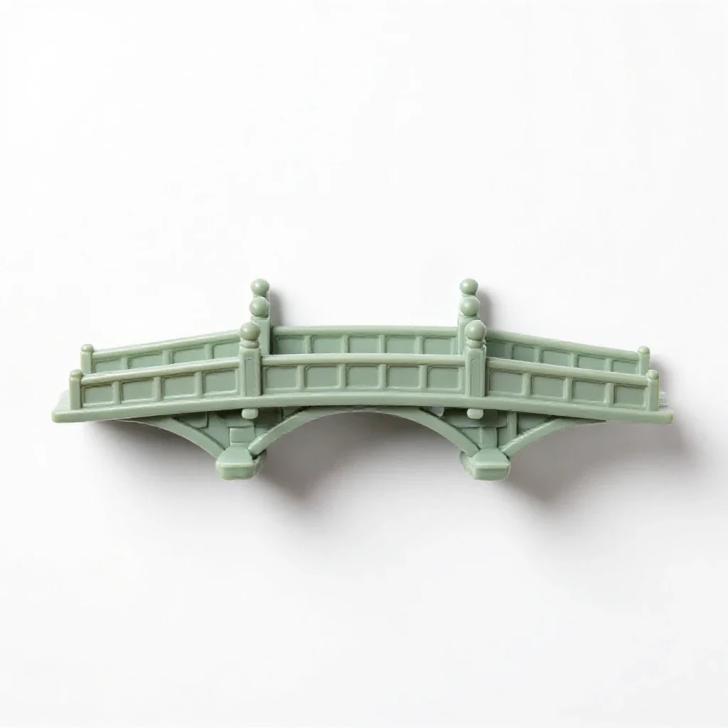 Stone bridge model isolated on a white background