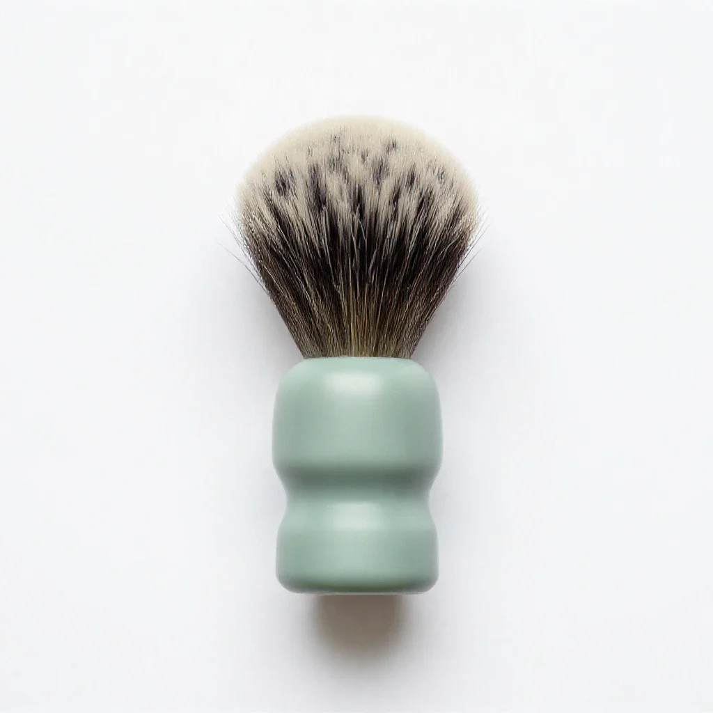 Badger shaving brush isolated on a white background