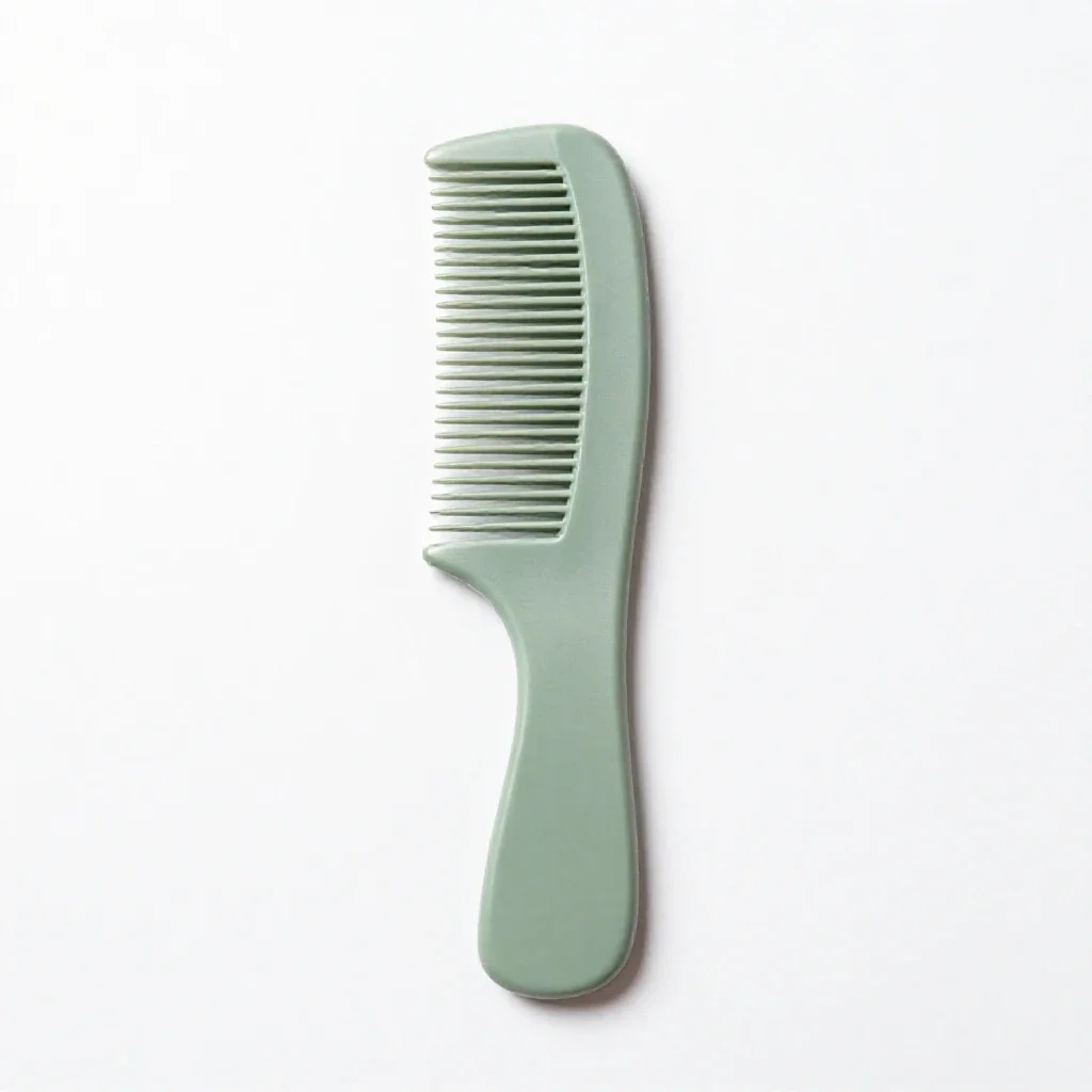 Comb in a leather sleeve isolated on a white background