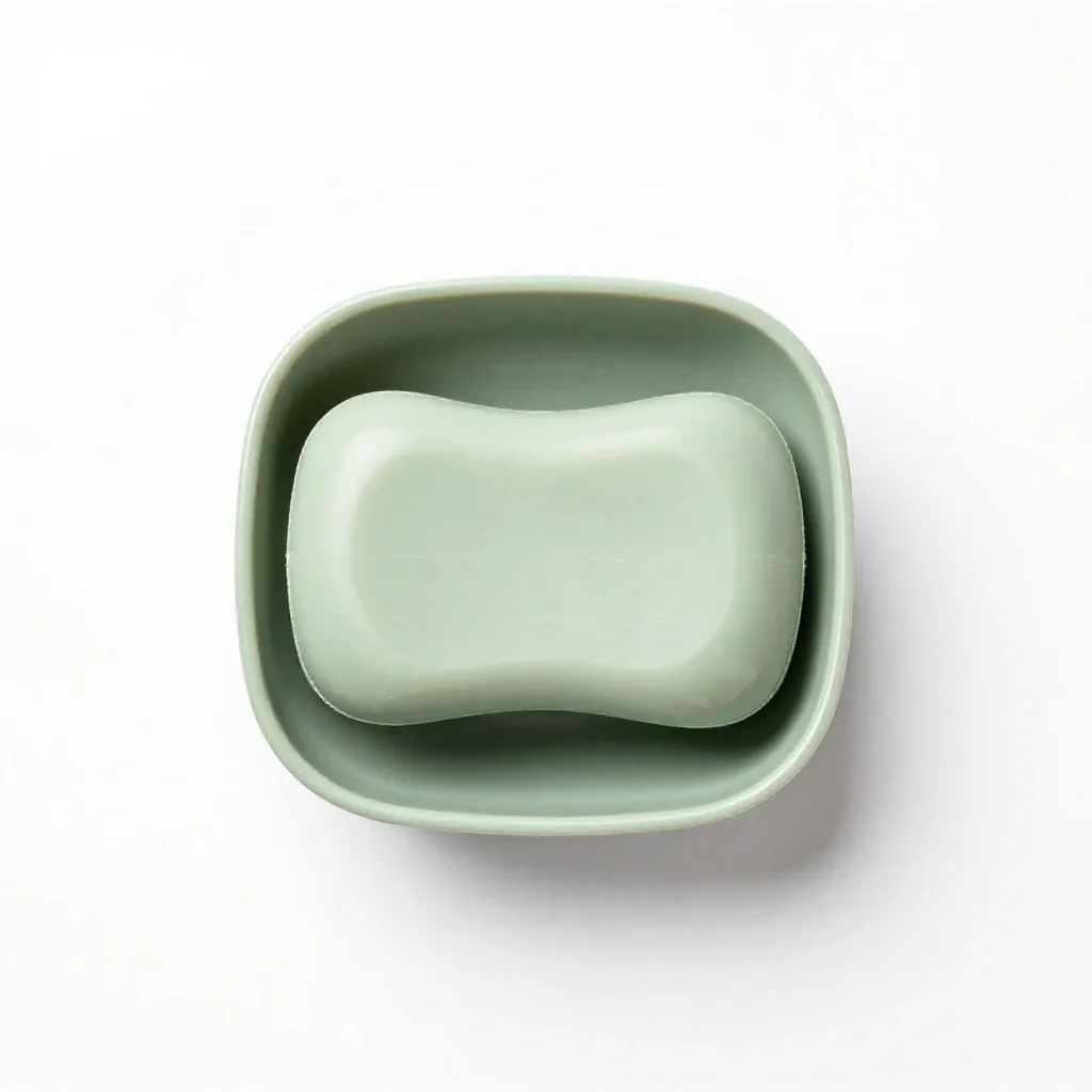 Shaving soap in a bowl isolated on a white background