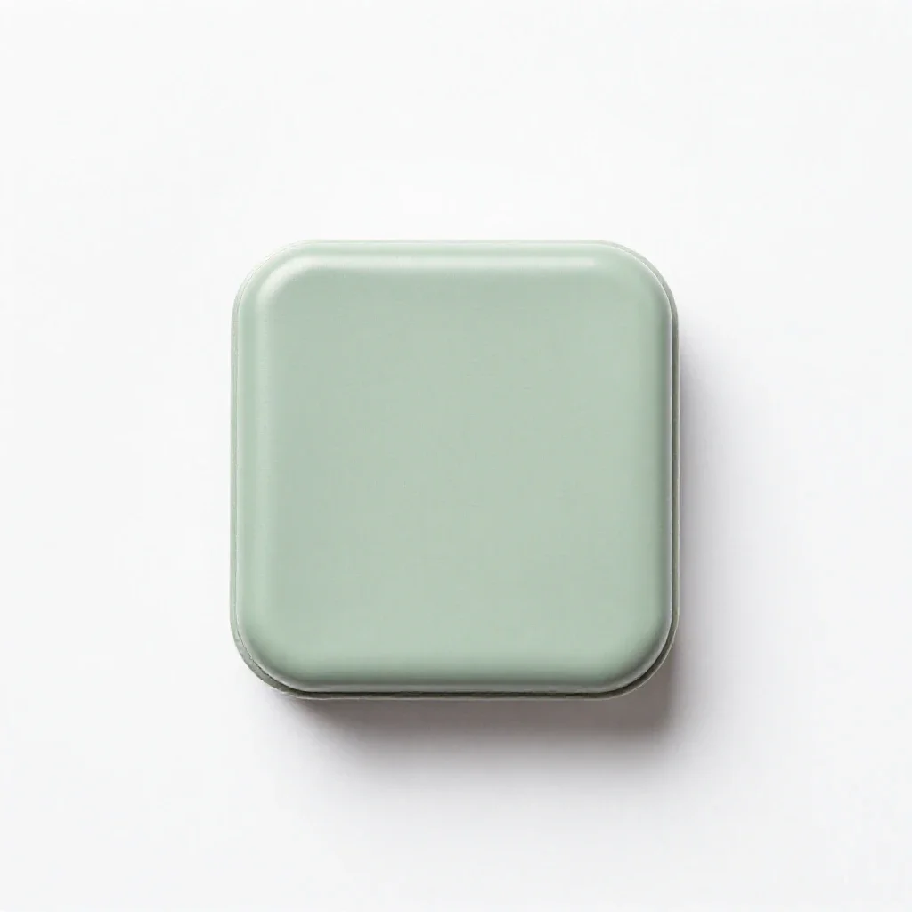Solid perfume tin isolated on a white background