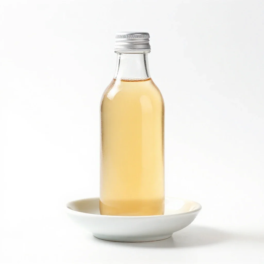Bottle of kombucha isolated on a white background