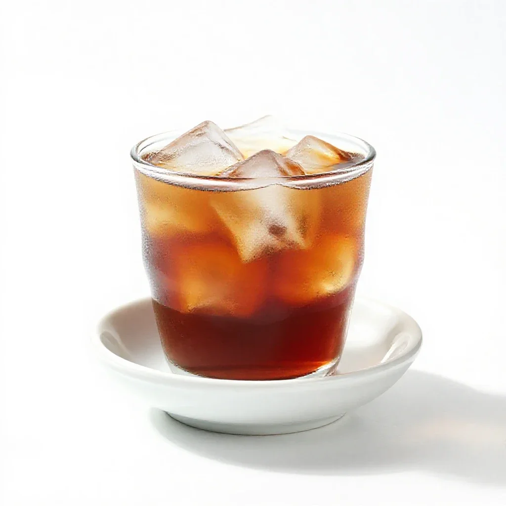 Cold brew over ice isolated on a white background
