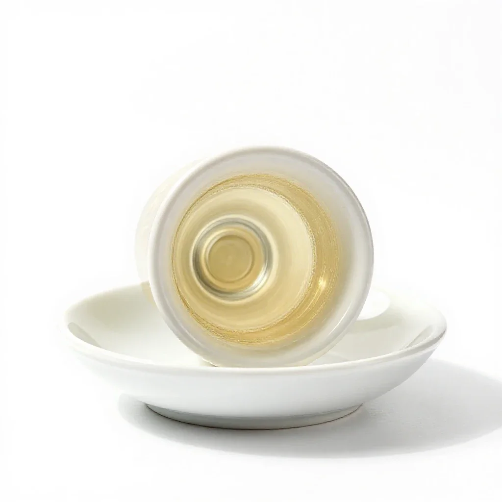Flute of sparkling wine isolated on a white background