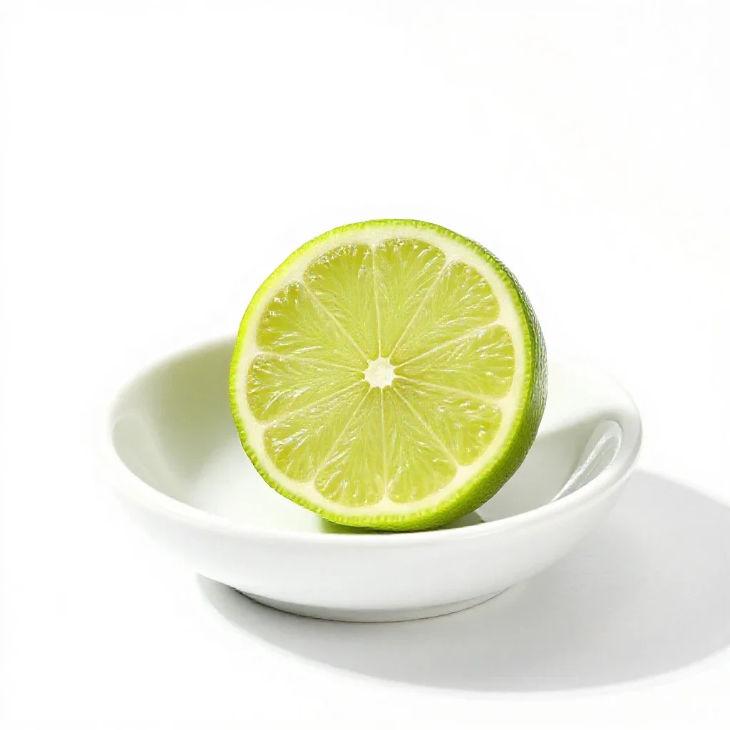 Ginger beer with lime isolated on a white background