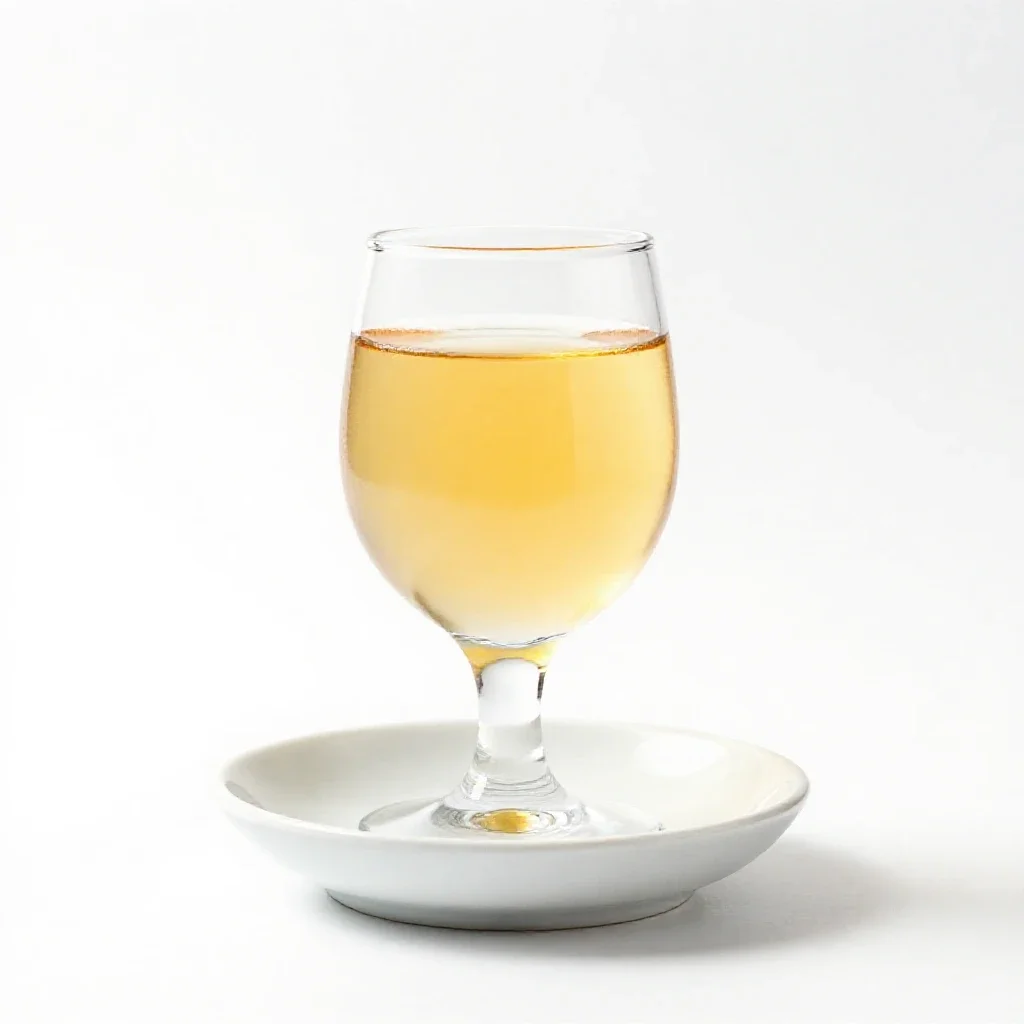Glass of natural orange wine isolated on a white background