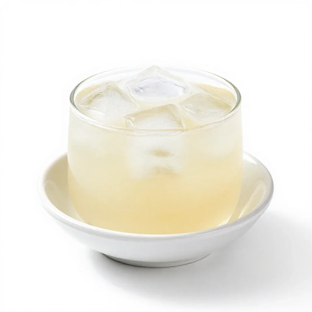 Horchata over ice isolated on a white background