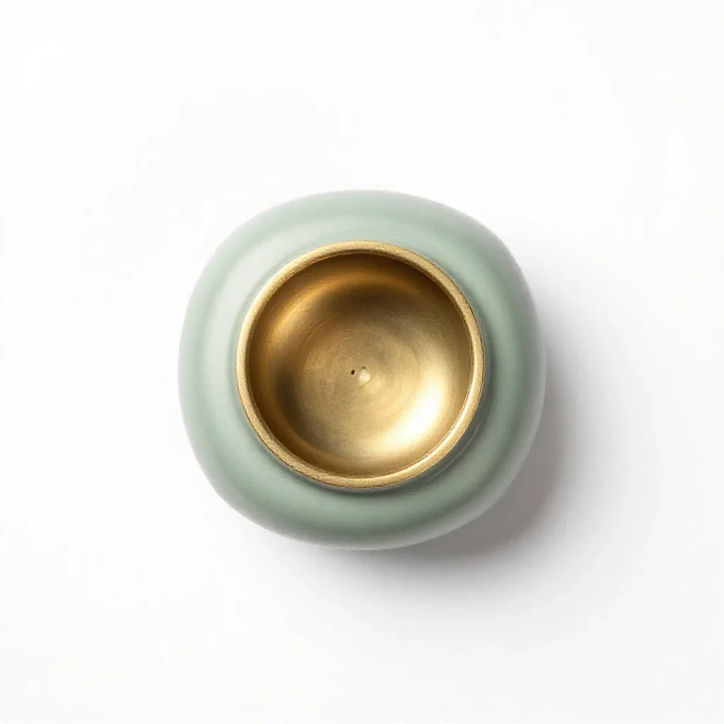 Brass incense burner isolated on a white background
