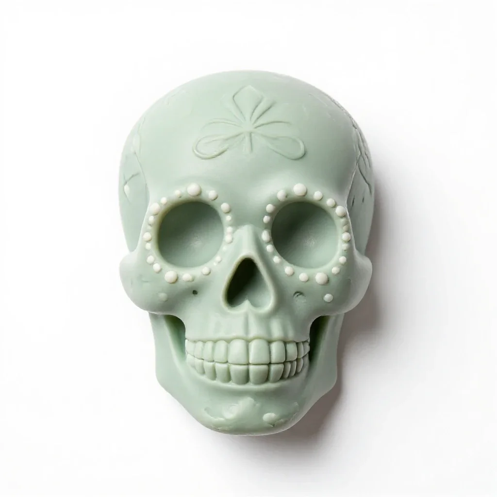 Day of the dead sugar skull isolated on a white background