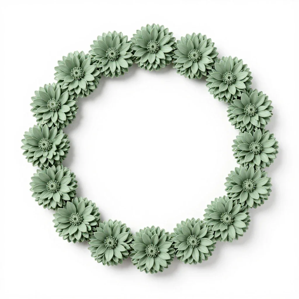 Garland of marigolds isolated on a white background