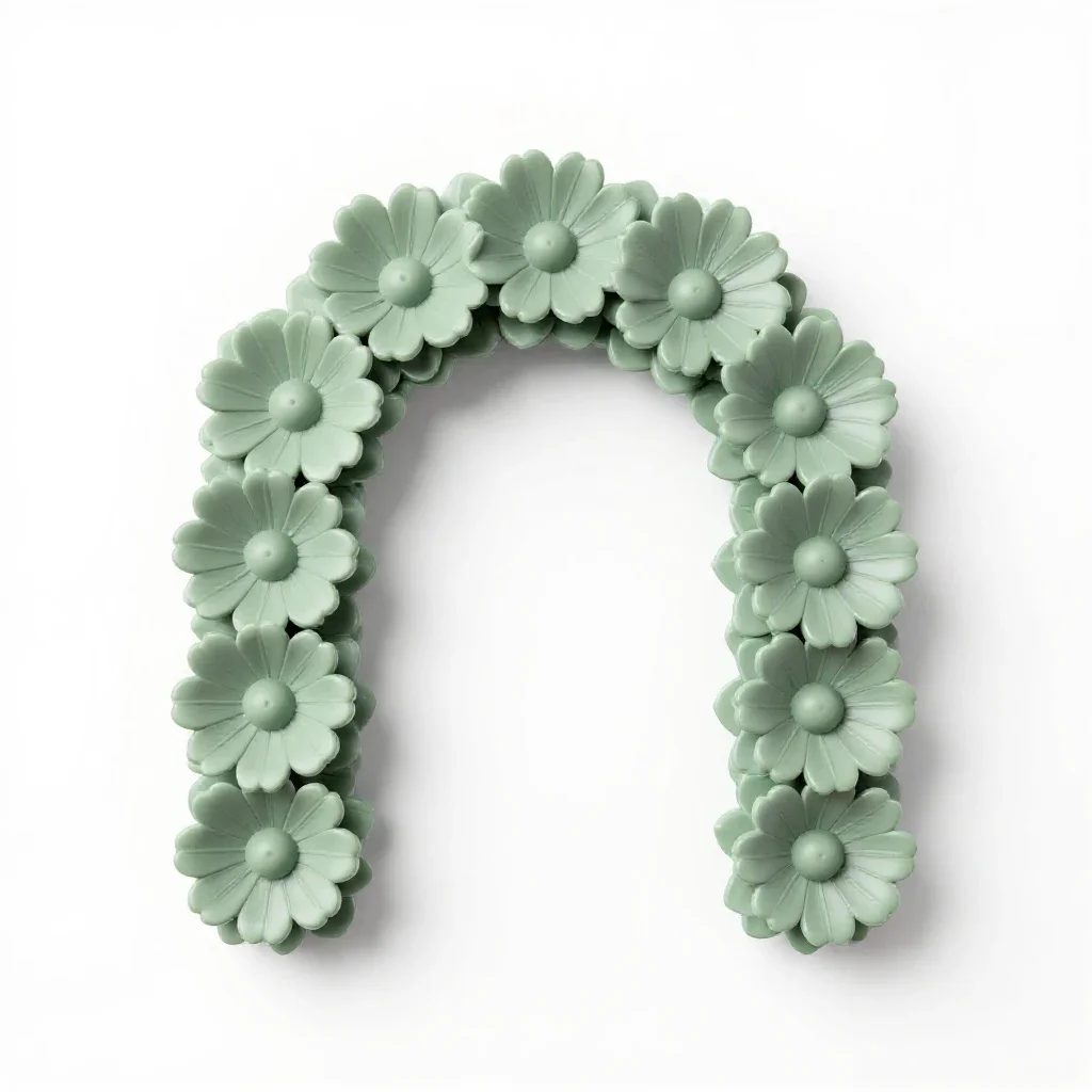 Marigold arch isolated on a white background