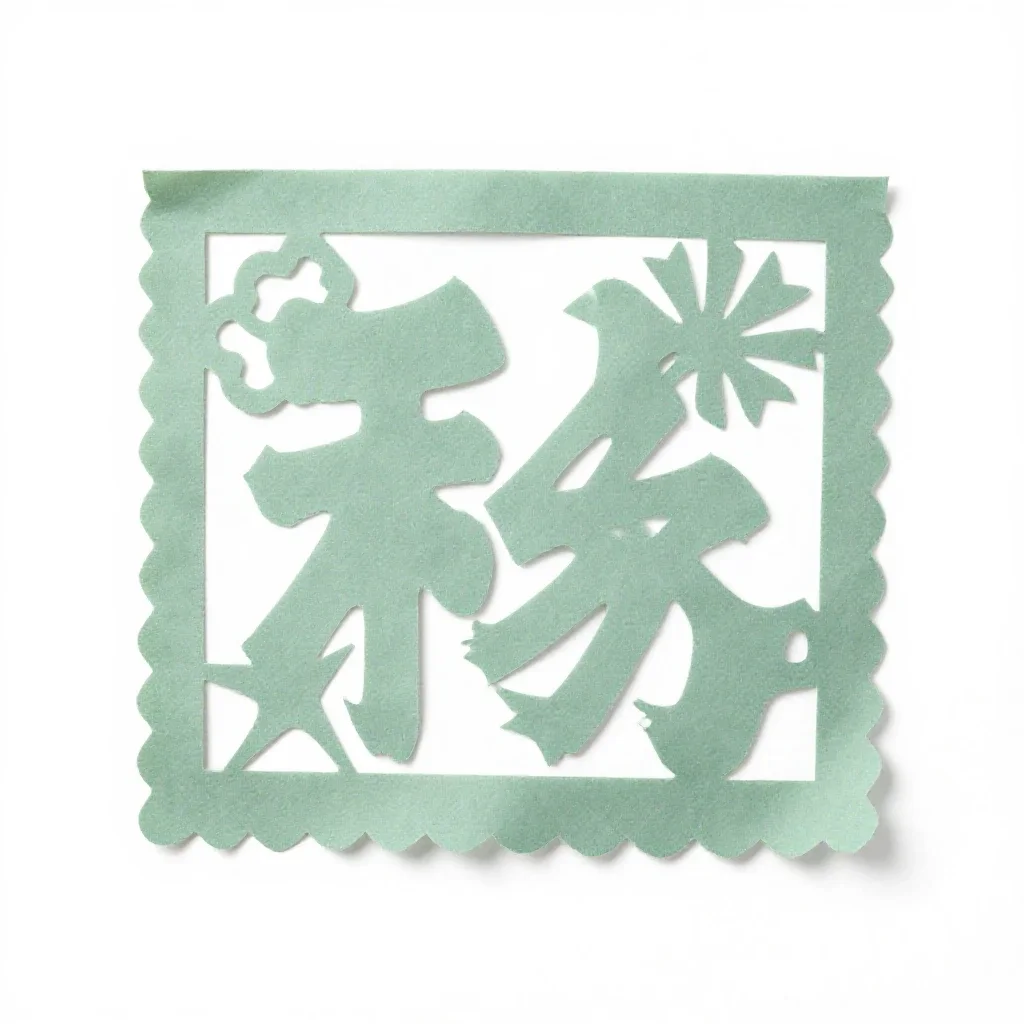 Papel picado banner isolated on a white background