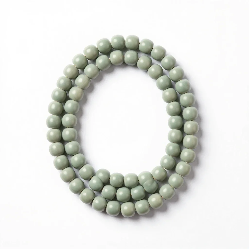 Prayer bead strand isolated on a white background