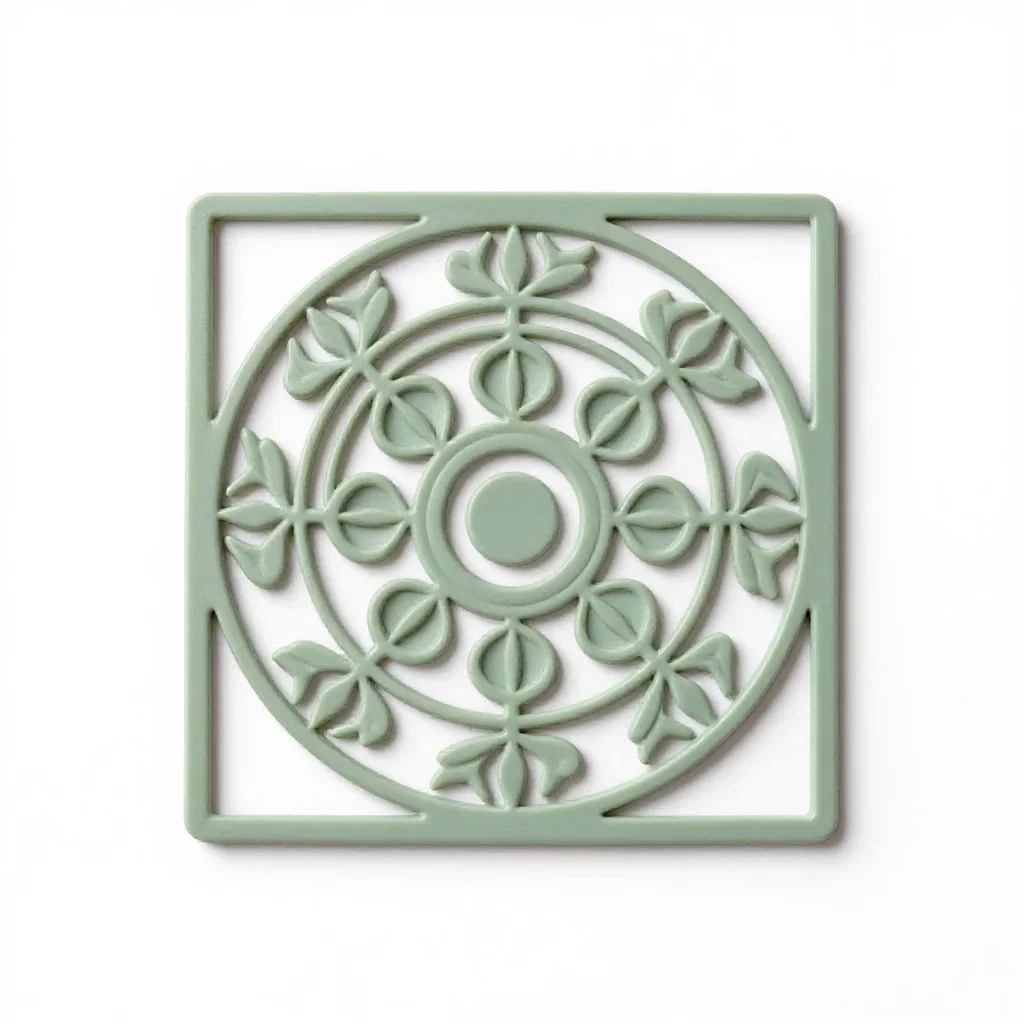 Rangoli stencil isolated on a white background