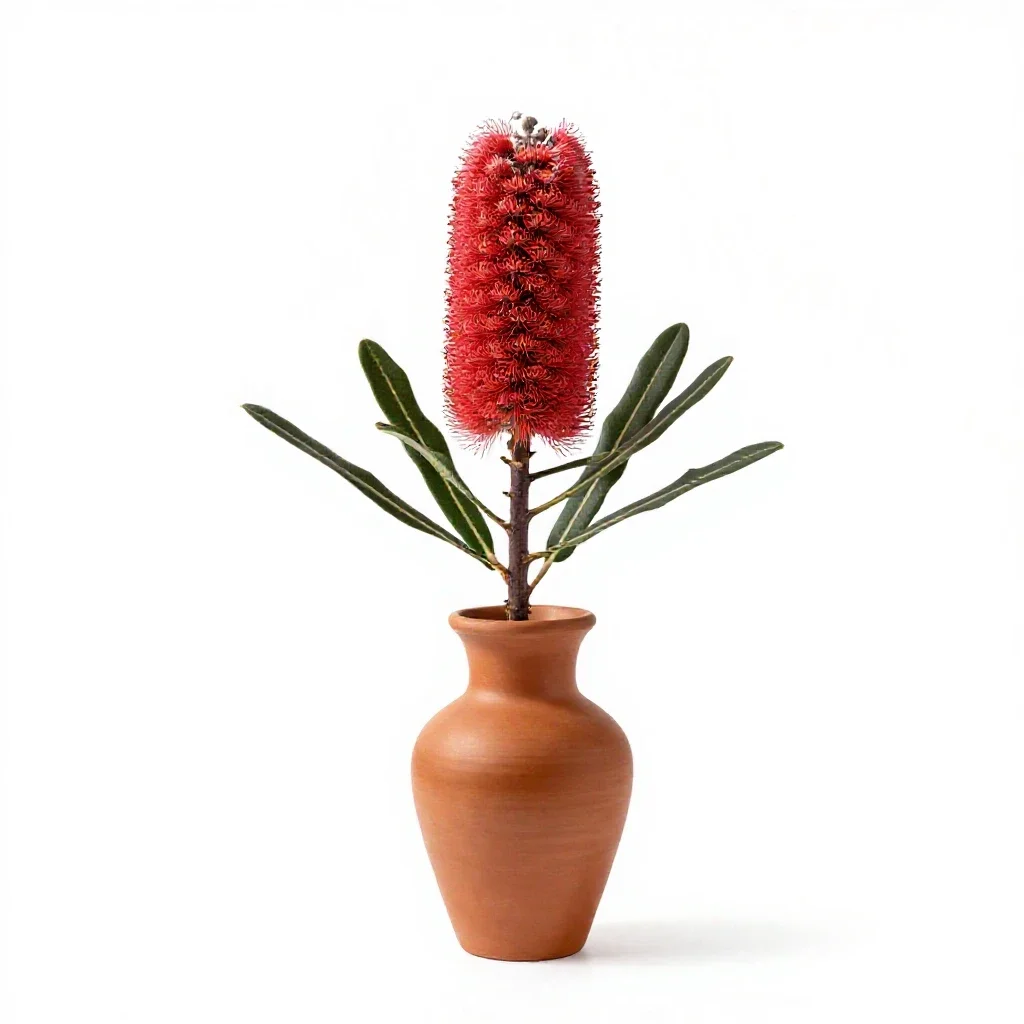 Banksia flower isolated on a white background