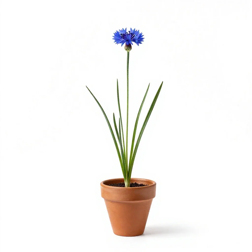 Cornflower isolated on a white background