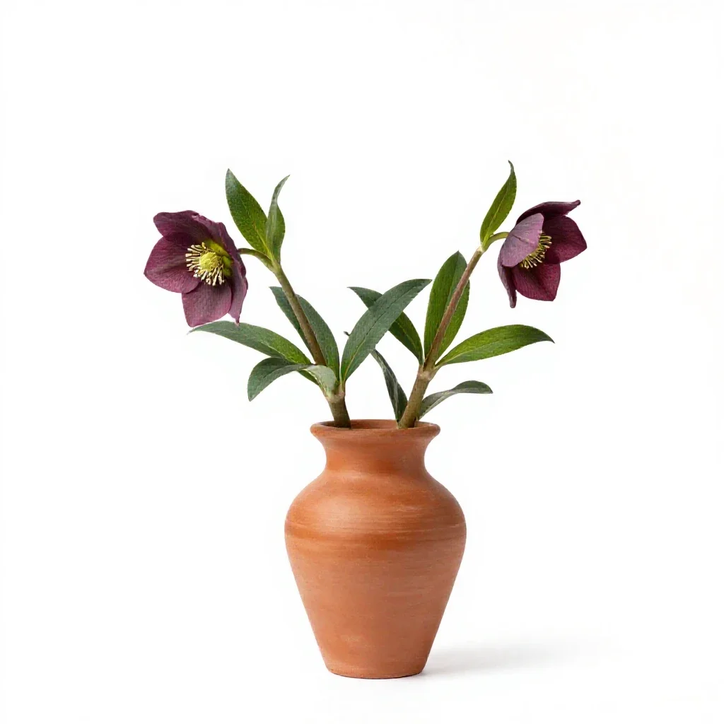 Hellebore nodding isolated on a white background