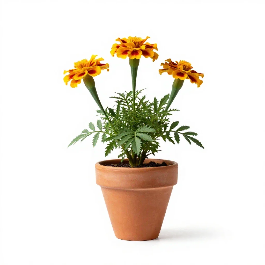 Marigold isolated on a white background