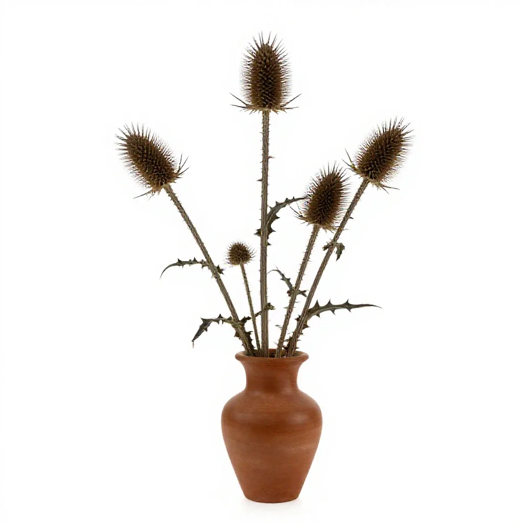 Thistle head isolated on a white background