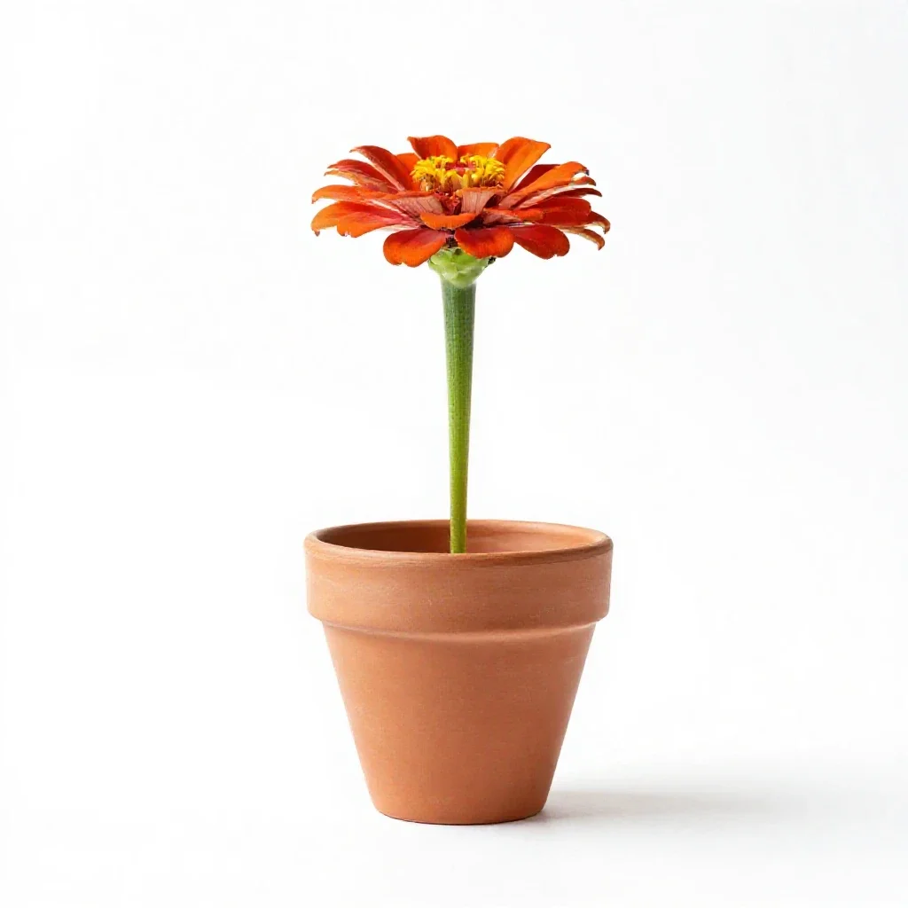 Zinnia isolated on a white background