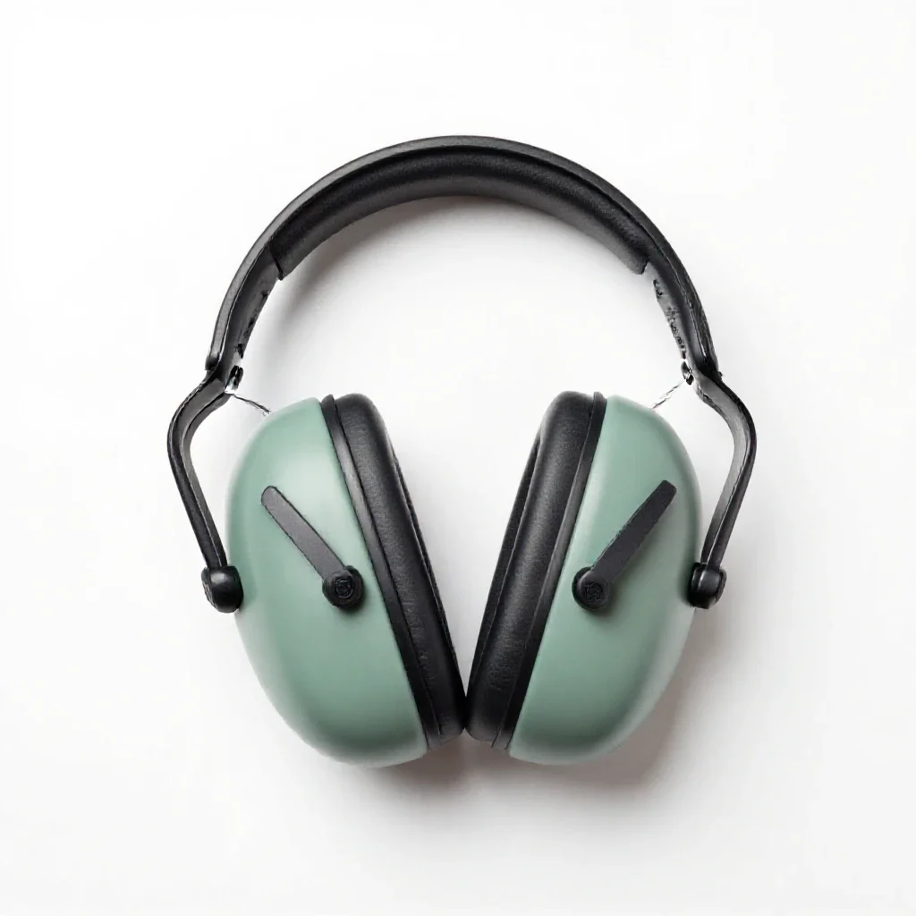 Hearing protection earmuff isolated on a white background