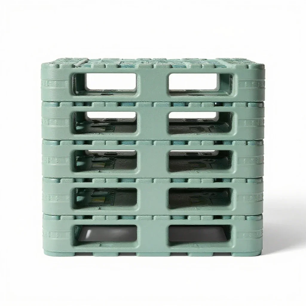 Stacked euro pallet isolated on a white background