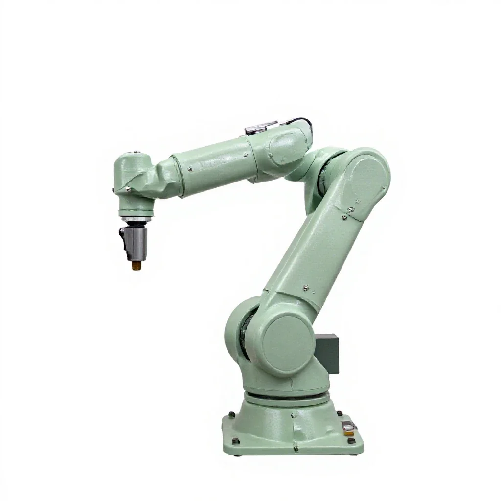 Industrial robot arm isolated on a white background