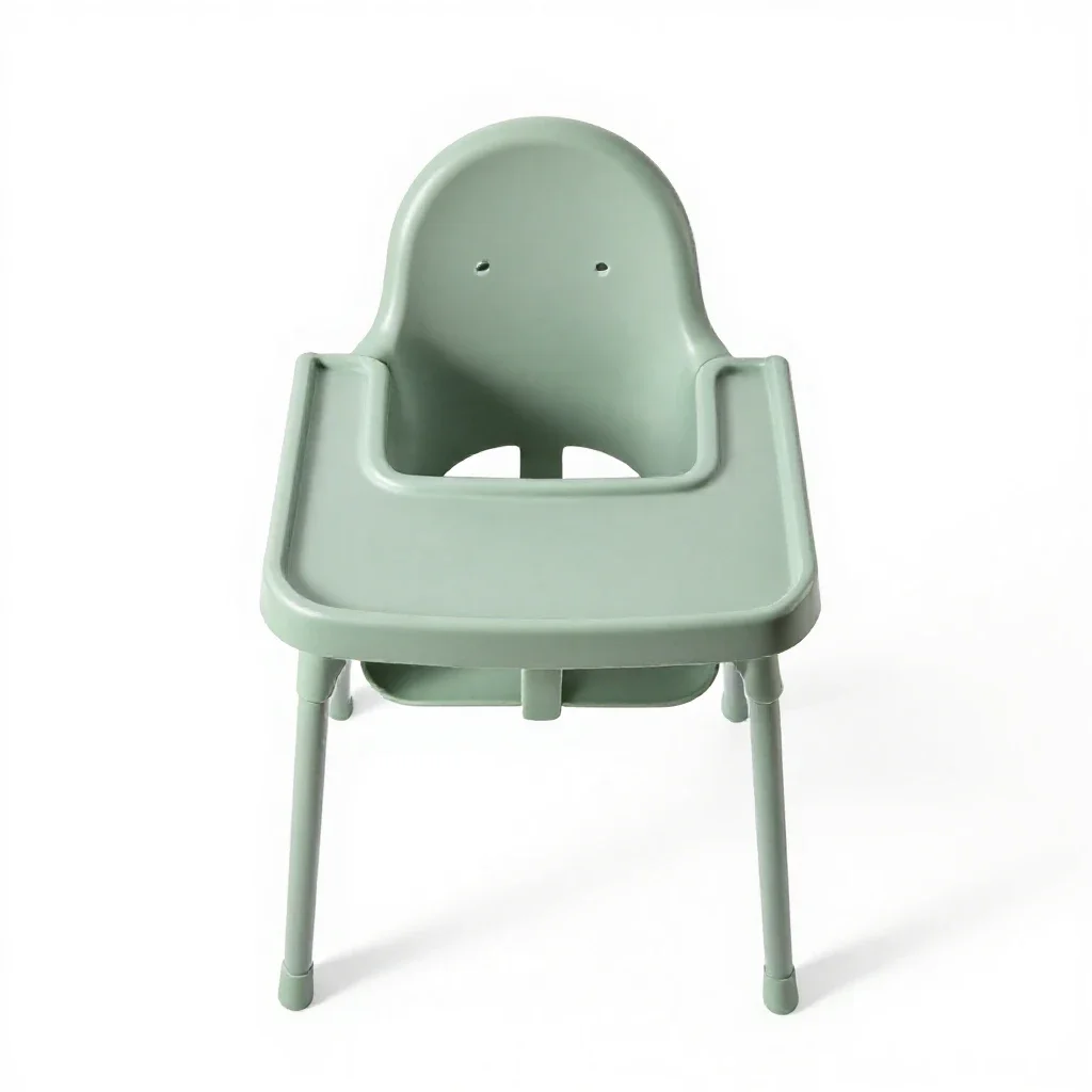 High chair in bentwood isolated on a white background